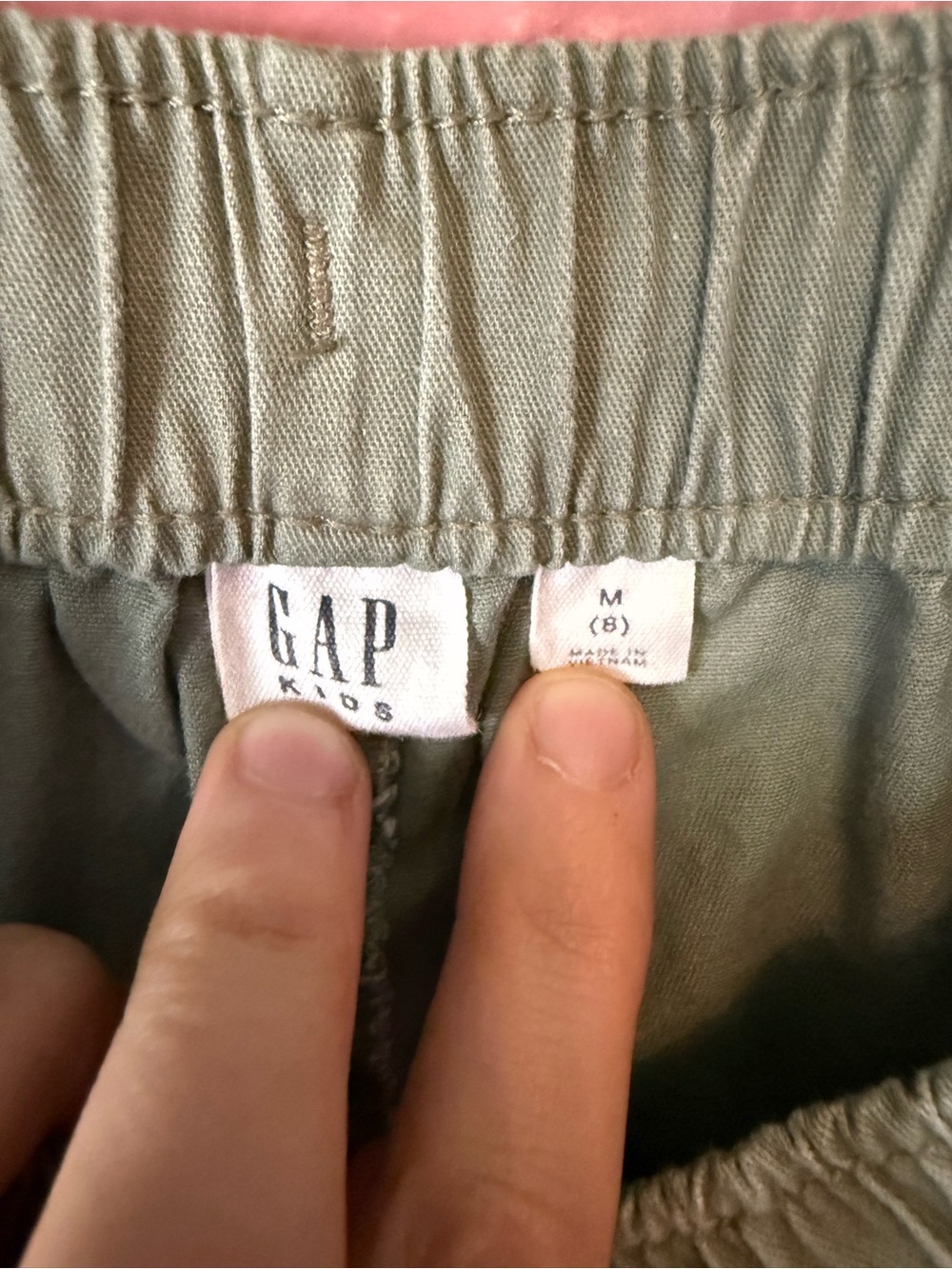 GAP Kids Olive Green Elastic Waist Joggers